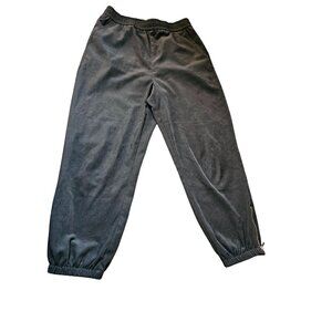 Zara Joggers Pants Gray Size M Pull On Elastic Waist Zipper On Cuffs